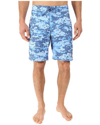 Light Blue Camouflage Shorts