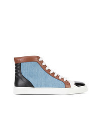 Light Blue Canvas High Top Sneakers