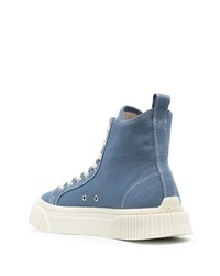Ami Paris High Top Textured Sole Sneakers
