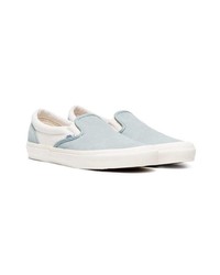 Vans Blue Og Classic Slip On Lx Cotton Sneakers