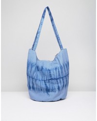 Asos Beach Tie Dye Canvas Shopper Bag