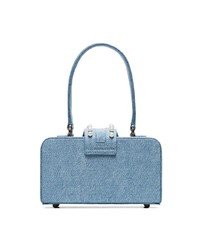 Mehry Mu Blue In The 50s Pearl Embellished Denim Box Bag