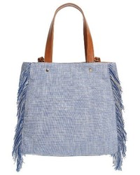 Sole Society Huxlee Canvas Tote Blue
