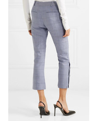 Dion Lee Cropped Checked Wool Flared Pants