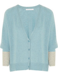 Duffy Batwing Two Tone Cashmere Cardigan