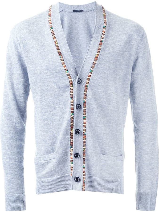 GUILD PRIME Beaded Fastening Button Down Cardigan, $115 | farfetch