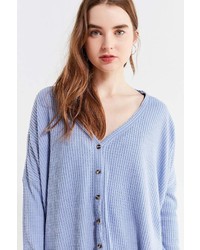 Out From Under Jojo Oversized Thermal Button Front Top