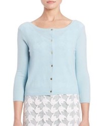 Tory Burch Rosemary Solid Cropped Cashmere Cardigan