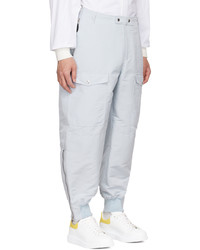Alexander McQueen Blue Recycled Polyester Cargo Pants