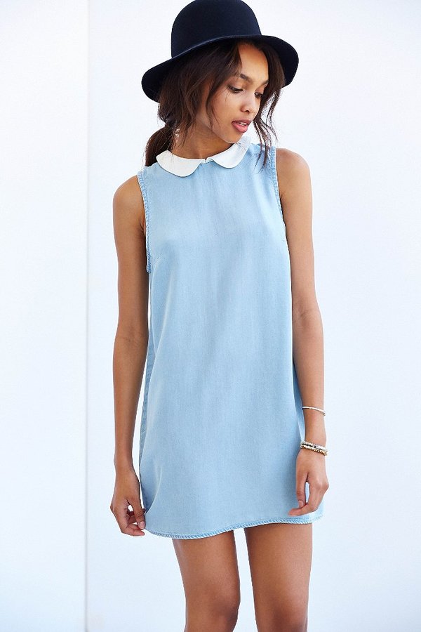 BDG Collared Chambray Shift Dress - Where to buy &amp- how to wear