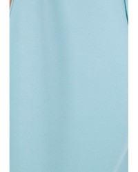 Missguided Subasa Oversized V Neck Shift Dress In Baby Blue