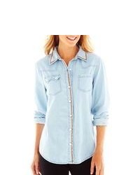 Allen B Embroidered Chambray Shirt