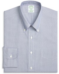 Brooks Brothers Regent Fit Chambray Hairline Dobby Dress Shirt