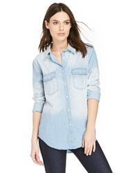 The Fifth Label Chambray Cotton Shirt In Light Blue Xs