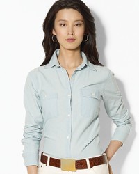 Lauren Ralph Lauren Chambray Pocket Shirt