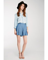Forever 21 Contemporary Chambray Button Down Shirt