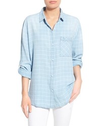 Thread Supply Frankie Check Chambray Button Front Shirt