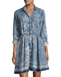 philosophy 34 Sleeve Chambray Dress Blue