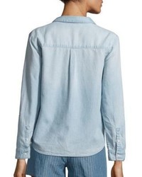 Soft Joie Joie Crysta Chambray Tie Front Blouse