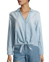 Soft Joie Joie Crysta Chambray Tie Front Blouse