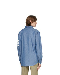 Thom Browne Blue Chambray 4 Bar Shirt