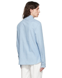 Brunello Cucinelli Blue Cotton Shirt