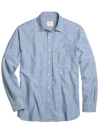 Brooks Brothers Chambray Spread Collar Sport Shirt