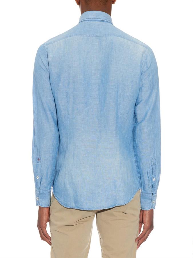 Glanshirt Kent Chambray Shirt, $259 | MATCHESFASHION.COM | Lookastic