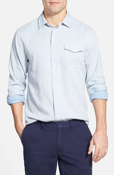 Grayers Hammond Double Cloth Chambray Sport Shirt, $85 | Nordstrom ...