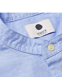 Nn07 Samuel Cotton And Linen Blend Chambray Oxford Shirt