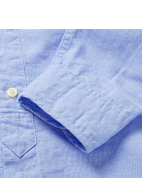 Nn07 Samuel Cotton And Linen Blend Chambray Oxford Shirt