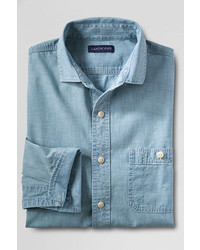Lands' End Slim Fit Chambray Shirt