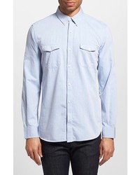 French Connection Trim Fit Chambray Sport Shirt