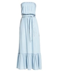 BB Dakota Kate Convertible Strapless Chambray Maxi Dress