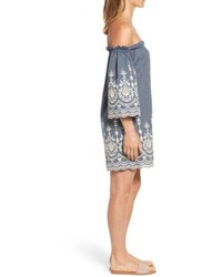 Kas New York Off The Shoulder Chambray Dress