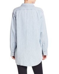 Rag & Bone Jean Embroidered Boyfriend Denim Shirt