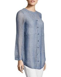 Eileen Fisher Linen Blend Mesh Shirt