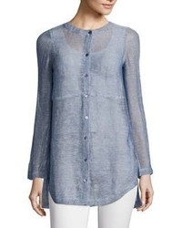 Eileen Fisher Linen Blend Mesh Shirt