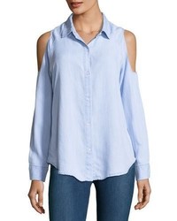 Rails Sadie Button Front Long Sleeve Shirt Blue