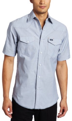 wrangler chambray short sleeve