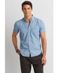 American Eagle Outfitters Chambray Short Sleeve Shirt