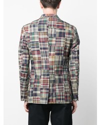 Polo Ralph Lauren Checked Patchwork Single Breasted Blazer