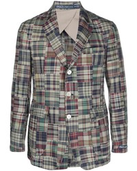 Polo Ralph Lauren Checked Patchwork Single Breasted Blazer