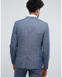 Farah Skinny Suit Jacket In Prince Of Wales Check