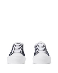 Burberry Checkered Cotton Low Top Sneakers