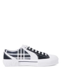 Burberry Checkered Cotton Low Top Sneakers