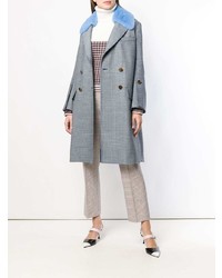 Fendi Checked Double Breasted Coat