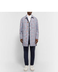 Thom Browne Reversible Prince Of Wales Checked Cotton Blend And Shell Coat