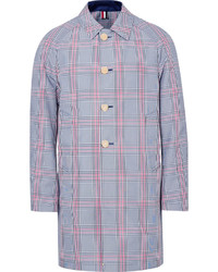 Thom Browne Reversible Prince Of Wales Checked Cotton Blend And Shell Coat