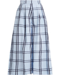 House of Holland Checked Cotton Wide Leg Culottes